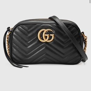 Gucci- GG marmot small matelassé shoulder bag